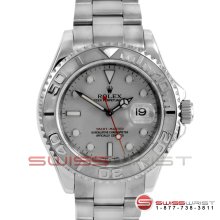 Rolex Midsize Yacht-Master SS/Platinum White Dial 168622