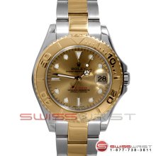 Rolex Midsize Yacht-Master Two Tone Champagne Dial 68623 35MM Model