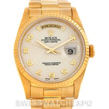 Rolex President Mens 18k Yellow Gold Watch 18238