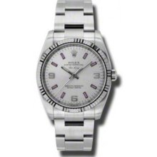 Rolex Watches AirKing White Gold Fluted Bezel 114234 spio