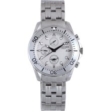 Rudiger Men's Chemnitz Stainless Steel Rotating Bezel Silver Dial ...