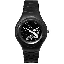 San Jose Sharks Shadow Black Sport Watch With White Logo