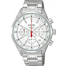 Seiko Chronograph Mens Tachymeter Watch SSB035P1 SSB035 SSB035P