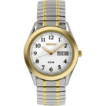 Seiko Classic Solar Two-tone Expansion Mens Watch SNE062