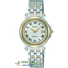 Seiko Premier Sxde02p1 Bicolor Classic Women's Watch 2 Years Warranty