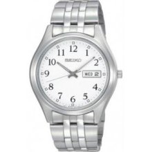 Seiko SGGA19 Mens Stainless Steel Dress Qaurtz White Dial