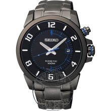 Seiko Sport wrist watches: Sport Kinetic Steel Black/Blue ska555