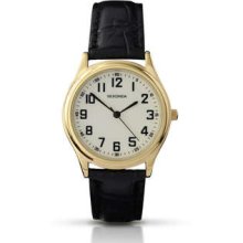 Sekonda Gents Watch 3243 Black Leather Strap Rrp Â£24.99