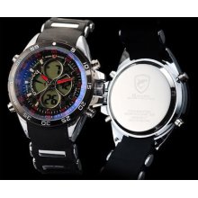 Shark Lcd Digital Chronograph Alarm Analog Men Quartz Sport Watch Dailyetrade