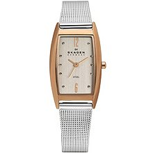 Skagen 3-Hand with Glitz Steel Mesh Women's watch #698SRS