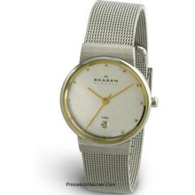 Skagen Ladies Watch Stainless steel case Two tone dial 355SGSC