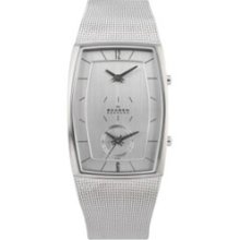 Skagen Stainless Steel Watch with Dual Time Functionality