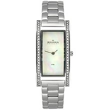 Skagen Steel Crystal Bracelet Mother-of-Pearl Dial Women's Watch #459SSX