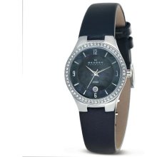 Skagen Women's 630SMLM SKAGEN Denmark Mother-Of-Pearl Dial Crystal