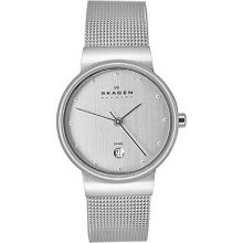 Skagen Women's Classic 355SSS1 Silver Stainless-Steel Quartz Watch with Silver Dial