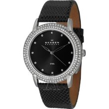 Skagen Women's Stainless Steel Glitz Crystal Watch ...