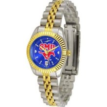 Southern Methodist Mustangs SMU NCAA Womens Anochrome Gold Watch ...