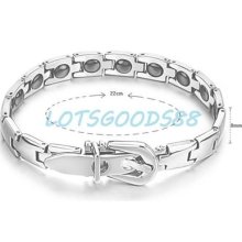 Stainless Steel Bracelet Gs977 Fashion Women 16 Grains Magnetic Therapy Ls4g