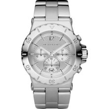 Stainless Steel White Dial Women Watch