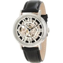 Stuhrling Original Men's 168s.33151 Classic Automatic Skeleton Round Silver Tone