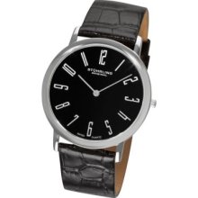 Stuhrling Original Men's Belmont Quartz Leather Strap Watch