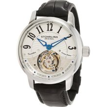 Stuhrling Original Men's Imperial Tourbillion Silver-tone Black Leather Watch 2