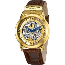 Stuhrling Original Men's Skeleton Dial Watch 165F-333K31