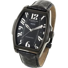 Stuhrling Original Men's Waldorf Swiss Quartz Black Watch