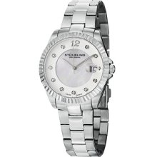 Stuhrling Original Watches Women's Lady Clipper Pearl White Dial Stain