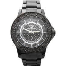 Super Techno by Joe Rodeo 0.10CT diamonds Watch Black Case & face M-6057