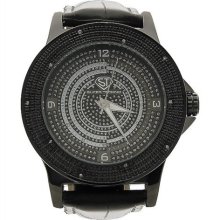 Super Techno by Joe Rodeo 0.10CT diamonds Watch Black Case & face M-6101