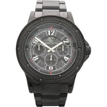 Super Techno by Joe Rodeo 0.10CT diamonds Watch Black Case & face M-6059