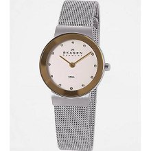 Swarovski Crystal Two-Tone Mesh Bracelet Watch