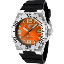 Swiss Legend Men's 'Expedition' Orange Dial Black Silicon Watch ...