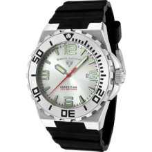 Swiss Legend Men's Expedition Silver Dial, Black Silicon Watch - Men's Watches