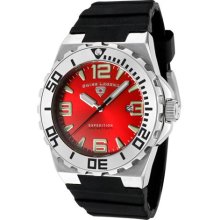 Swiss Legend Watch 10008-05 Men's Expedition Red Dial Black Silicone