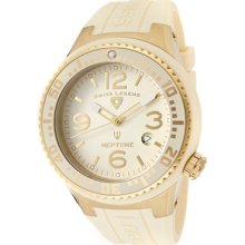 Swiss Legend Watch 21848p-yg-16 Men's Neptune Beige Dial Gold Tone Case Beige