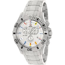 Swiss Precimax Men's Armada Pro SP13049 Silver Stainless-Steel Swiss Chronograph Watch with Silver Dial