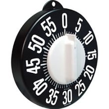 Tactile Long Ring Low Vision Timer - Black Dial