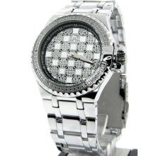 Techno Master Stainless Steel 0.12ct Diamond Men's Watch TM-2124