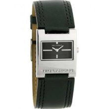 Ted Lapidus D0112rhin Women's Analog Quartz Watch With Black Leather Strap