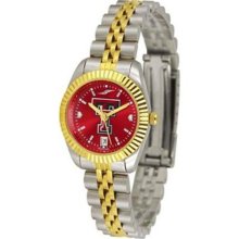 Texas Tech University Ladies Gold Dress Watch