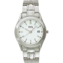 TFX by Bulova 36M100 Ladies' Silver Watch W/White Round Dial Promotional