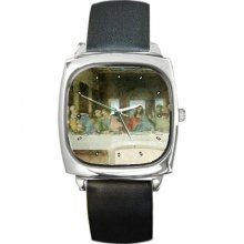 The Last Supper Leonardo Da Vinci Art Square Wrist Watch