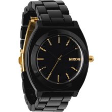 The Time Teller Acetate Watch for All - One Size - All Black / Gold