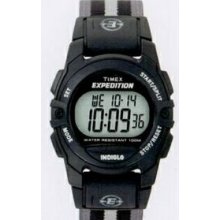 Timex Expedition Black Mid-size Core Chrono Alarm Timer Watch