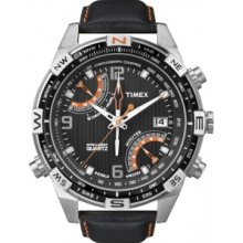 Timex Intelligent Compass Chronograph: Brown Leather Strap