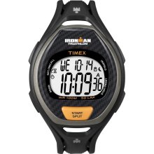 Timex Men's T5K335 Ironman Sleek 50-Lap Black/Orange Watch