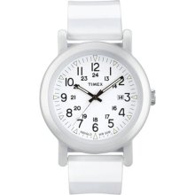 Timex Unisex Camper T2N876 White Resin Quartz Watch with White Dial