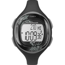 Timex Women's Ironman T5K486 Black Silicone Quartz Watch with Digital Dial